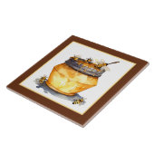 Schattigee honingbij home business crafting tegeltje (Zijkant)