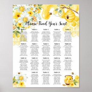 Schattigee Honingbijen Baby Vrijgezellenfeest Trou Poster