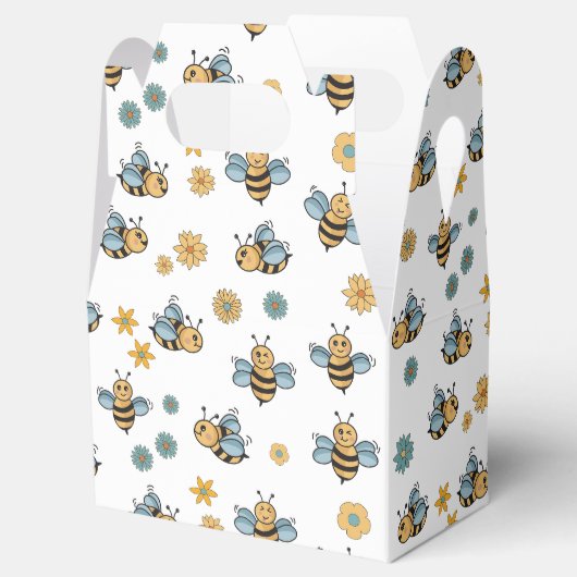 Schattigee Honingbijen & Bloemen Wildbloemen Bedankdoosjes (Geopend)