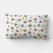 Schattigee Honingbijen & Bloemen Wildbloemen Kussen (Achterkant)