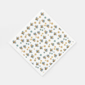 Schattigee Honingbijen & Bloemen Wildbloemen Servet (Hoek)