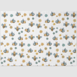 Schattigee Honingbijen & Bloemen Wildbloemen Tissuepapier