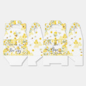 Schattigee Honingbijen Geel Bloemen 1e Verjaardag  Bedankdoosjes (Ongevouwen)