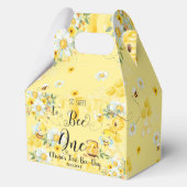 Schattigee Honingbijen Geel Bloemen 1e Verjaardag  Bedankdoosjes (Voorkant)