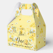 Schattigee Honingbijen Geel Bloemen 1e Verjaardag Bedankdoosjes (Achterkant)