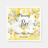 Schattigee Honingbijen Geel Bloemen Baby shower Servet (Voorkant)
