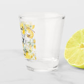 Schattigee Honingbijen Geel Bloemen Trouwen Bedoel Shot Glas (Rechts)