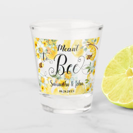 Schattigee Honingbijen Geel Bloemen Trouwen Bedoel Shot Glas