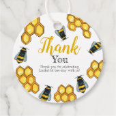 Schattigee honingbijenhommel Verjaardag Bedankjes Labels (Voorkant)