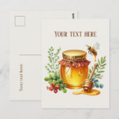 Schattigee honingmakers leveranciers voegen tekst  briefkaart (Voorkant / Achterkant)