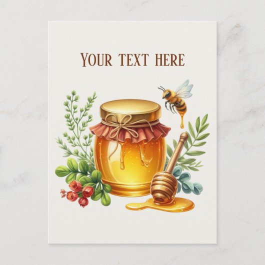 Schattigee honingmakers leveranciers voegen tekst briefkaart (Voorkant)