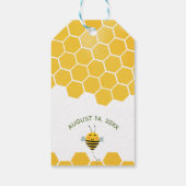 Schattigee honingraat Waterverf bij dank u gunst Cadeaulabel (Achterkant)