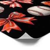 Schattigee Honkbal Meisjes Peuter Kinder Coquette Poster (Hoek)