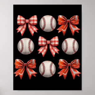 Schattigee Honkbal Meisjes Peuter Kinder Coquette  Poster