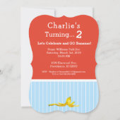 Schattigee Honkbal Monkey Boys Verjaardagsfeest Kaart (Achterkant)