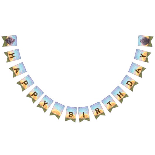 Schattigee hoofden en staarten Hippo Verjaardagsfe Vlaggetjes (Alle)