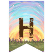 Schattigee hoofden en staarten Hippo Verjaardagsfe Vlaggetjes (Tweede vlag)