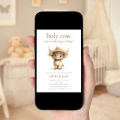 Schattigee Hoogland Heilige Koe met een Baby Kaart