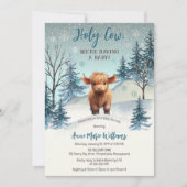 Schattigee Hoogland Heilige Koe Winter Baby Sprink Kaart (Voorkant)