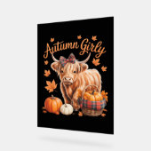 Schattigee Hoogland Koe Herfst Herfst Girly Thanks Acryl Bord (Hoek)