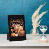 Schattigee Hoogland Koe Herfst Herfst Girly Thanks Fotoplaat (Zijkant)