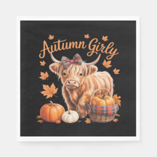 Schattigee Hoogland Koe Herfst Herfst Girly Thanks Servet