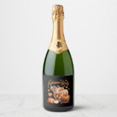 Schattigee Hoogland Koe Herfst Herfst Girly Thanks Sparkling Wijnetiket (Voorkant)