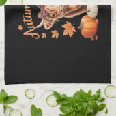 Schattigee Hoogland Koe Herfst Herfst Girly Thanks Theedoek (Gevouwen)