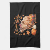 Schattigee Hoogland Koe Herfst Herfst Girly Thanks Theedoek (Verticaal)