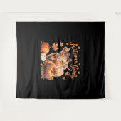 Schattigee Hoogland Koe Herfst Herfst Girly Thanks Wandkleed (Voorkant (horizontaal))