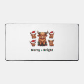 Schattigee Hoogland Koe Kerst vrolijk en helder, S Bureaumat (Voorkant)