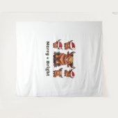 Schattigee Hoogland Koe Kerst vrolijk en helder, S Wandkleed (Voorkant (horizontaal))