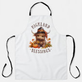 Schattigee Hoogland Koe Thanksgiving Zegeningen Schort (Voorkant)