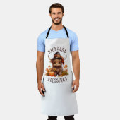 Schattigee Hoogland Koe Thanksgiving Zegeningen Schort (Gedragen)