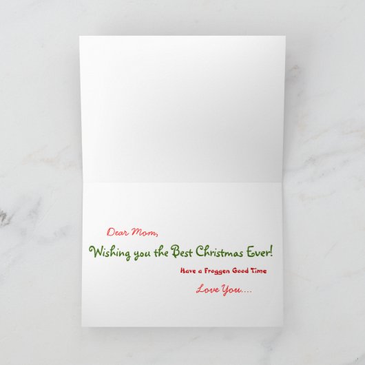 Schattigee Hoppy Holiday Frog Kaart (Binnen)