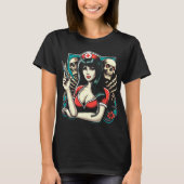 Schattigee Horror Nurse T-shirt (Voorkant)