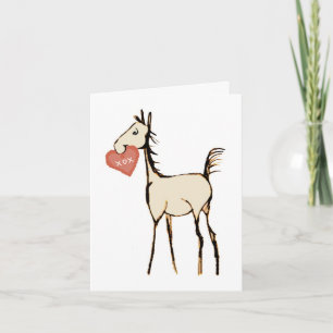Schattigee Horse Veulen Valentijnsdag Kaart
