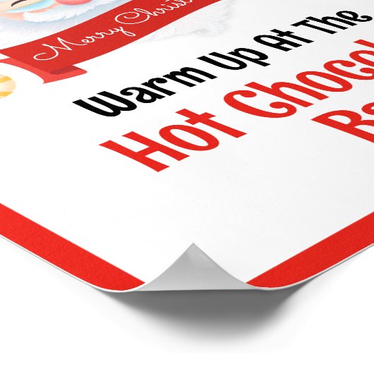 Schattigee Hot Chocolate Bar Sinterklaas Kerstfees Poster (Hoek)