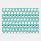 Schattigee Hot Chocolate Blauwgroen Kerstmis Inpakpapier Vel (Voorkant)