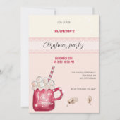 Schattigee Hot Cocoa Mok Illustratie Waterverf Art Kaart (Voorkant)