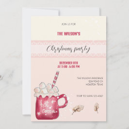 Schattigee Hot Cocoa Mok Illustratie Waterverf Art Kaart