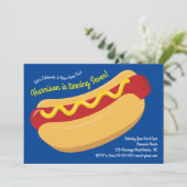 Schattigee Hot Dog Kids Verjaardagsfeestje Koken u Kaart (Staand voorkant)