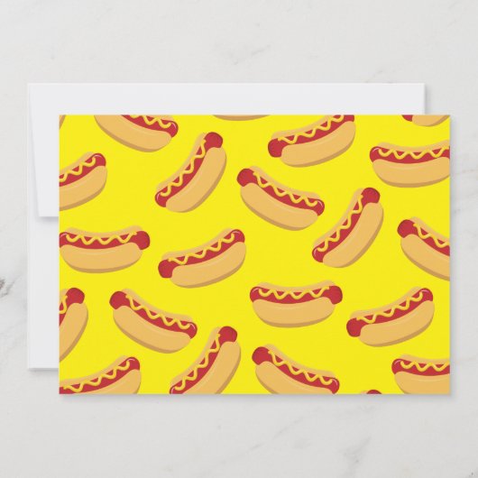 Schattigee Hot Dog Kids Verjaardagsfeestje Koken u Kaart (Achterkant)