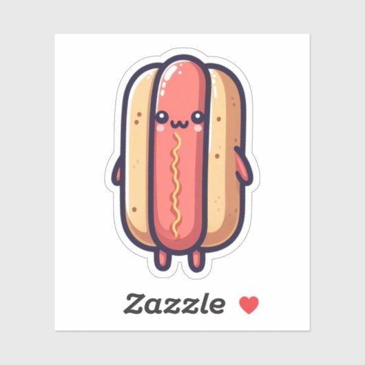 Schattigee Hot Dog Vinyl Stickers (Vel)