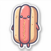 Schattigee Hot Dog Vinyl Stickers (Voorkant)