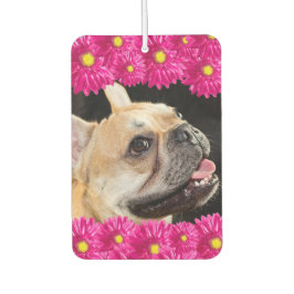 Schattigee Hot Pink Daisy Custom Foto Auto Luchtverfrisser