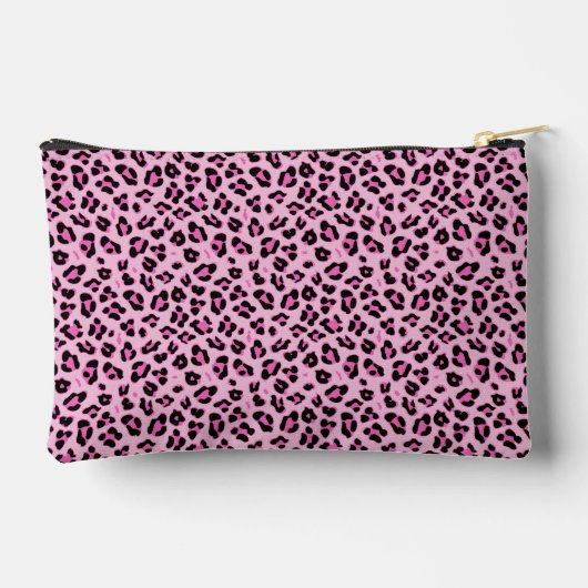 Schattigee Hot Pink en Black Leopard Print Etui (Achterkant)