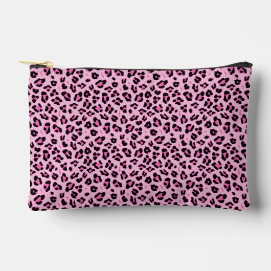 Schattigee Hot Pink en Black Leopard Print Etui (Voorkant)