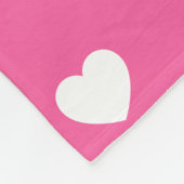 Schattigee Hot Pink Herhalende Naam gepersonalisee Fleece Deken (Hoek)