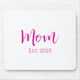 Schattigee Hot Pink Script Nieuwe Mom Moederdag Muismat